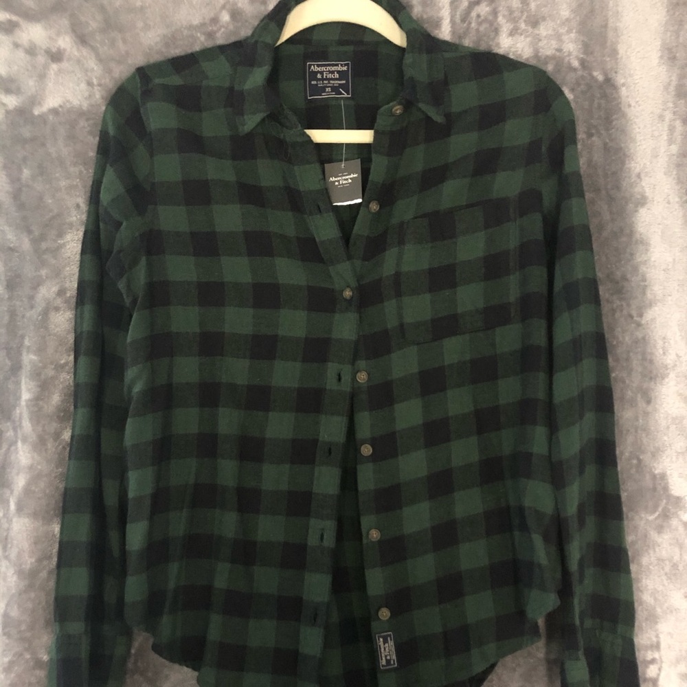 Black and green flannel